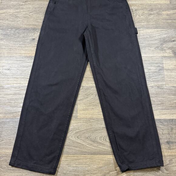 J Galt Jean Black Overall Size Small 100% Cotton Pockets - Picture 3 of 10